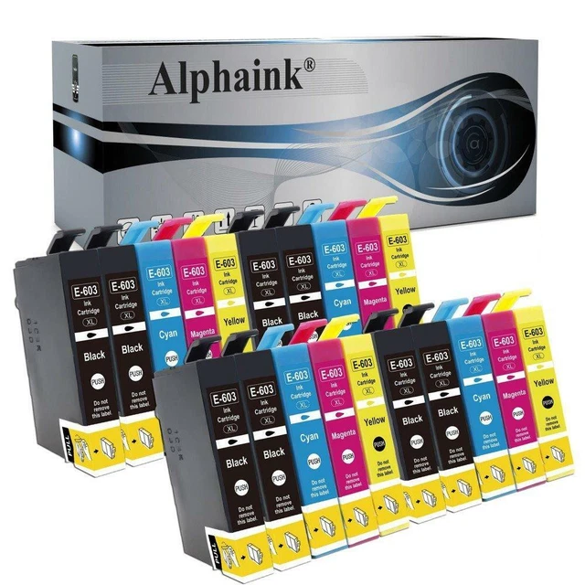 20 Cartucce 603Xl Epson Xp2100 Xp2150 Xp3100 Xp4100 Wf2820 Wf2810
