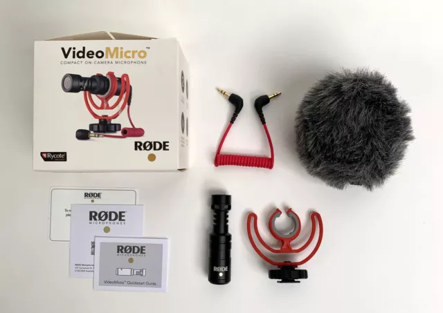 Rode VideoMicro Compact On-Camera Microphone - LIKE BRAND NEW