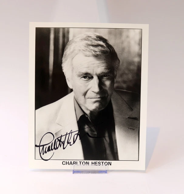 Charlton Heston BEN HUR Hand Signed Autographed Photo 10x8