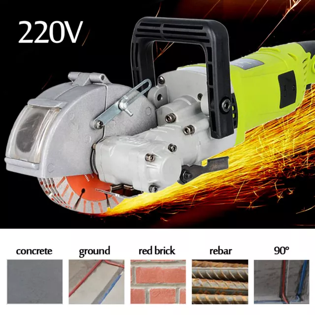 Wall Slotting Machine Chaser Groove Cutting Concrete Electric Saw 4000w