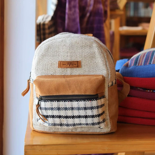 Woven Drawstring Bucket Bag