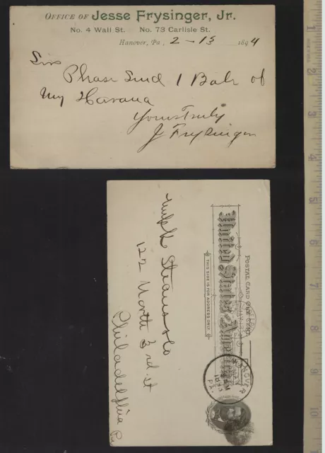 LOTE de 10 postales publicitarias antiguas - 1893-1897 - cigarros Frysinger - Hannover PA 3