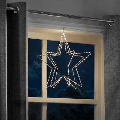 Noma 45 cm LED Colgante Metal Estrella de Navidad Enchufe Iluminación Ventana Decoración