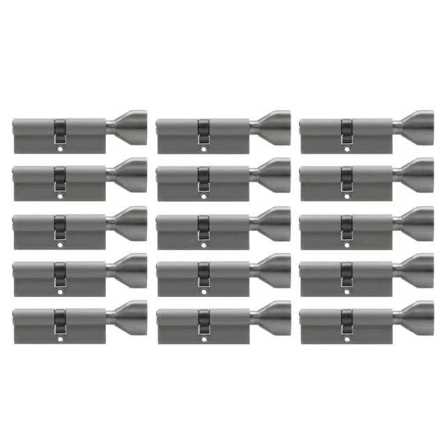 15x Cylindre à Bouton 90 MM 45/45 + 75 Clé Serrure Cylindrique S'Ouvrant avec la