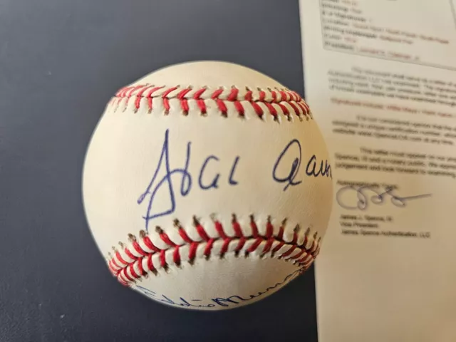 Rare 500 Home Run / 3000 Hit Club Signed Baseball JSA LOA - Mays, Aaron, Murray 3