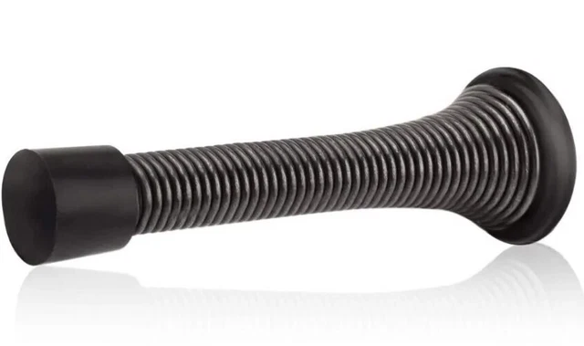 HOMOTEK 12 Pack ORB Spring Door Stops,3-1/8" Heavy Duty Door Stop - Flexible