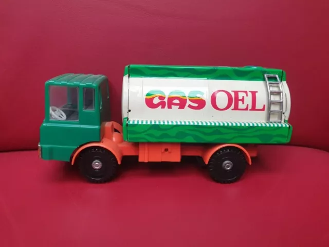 LKW MS 25 Tankwagen „OEL GAS’ MSB GDR DDR PLASTIC TINTOY 1974-86 missing wheel