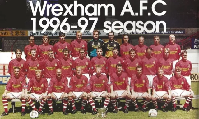 Wrexham Football Team Photo 1996-97 Season