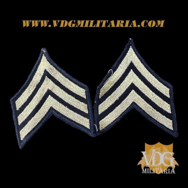 ZWEITER WELTKRIEG US Army Sergeant SGT Rang Abzeichen Chevron Set ...