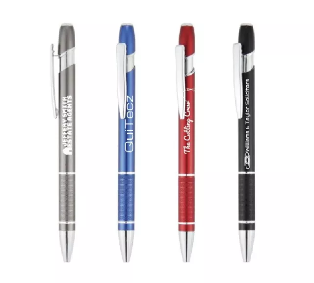 50 x Personalised Laser Engraved Metal Promotional Pens PREMIUM Quality Pens! 2