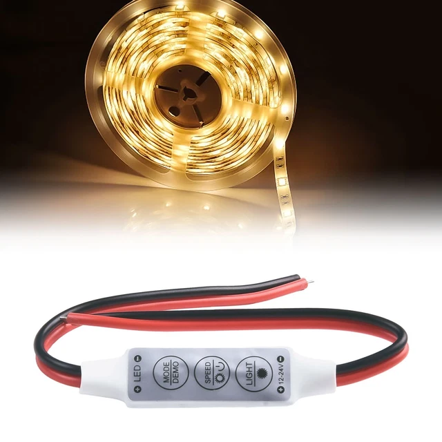 PRACTICAL 12V MINI LED Strip Light Dimmer Controller Perfect for ...