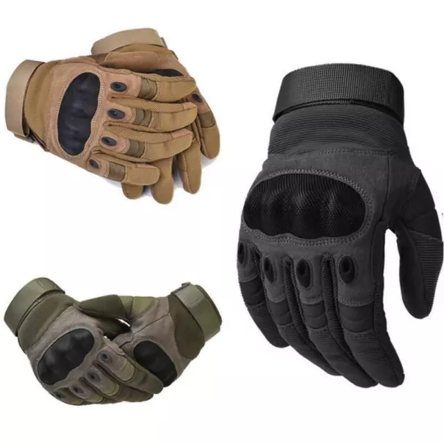 Military Gloves Tactical Army Combat Airsoft Hard Knuckle Full Finger Gloves