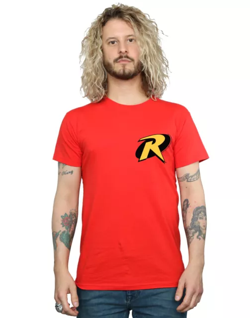 DC Comics Uomo Batman Robin Logo Maglietta