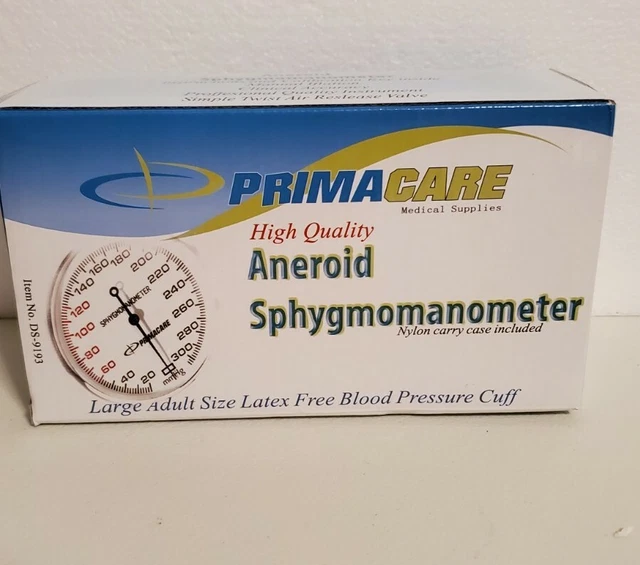 Primacare DS-9193 Aneroid Sphygmomanometer with Large Adult-Size Cuff