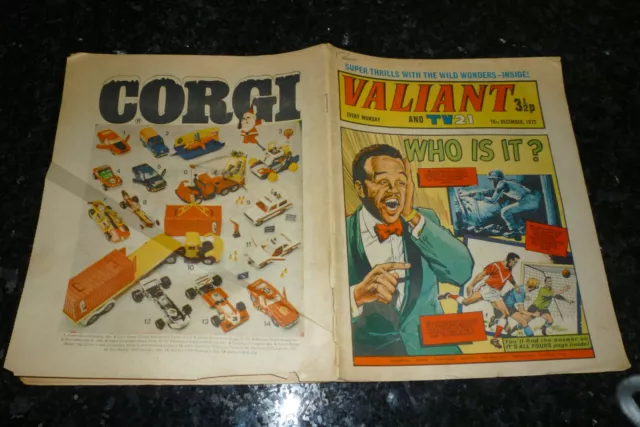 VALIANT & TV21 Comic - Date 16/12/1972 - Inc "STAR TREK" Adventure - UK Comic