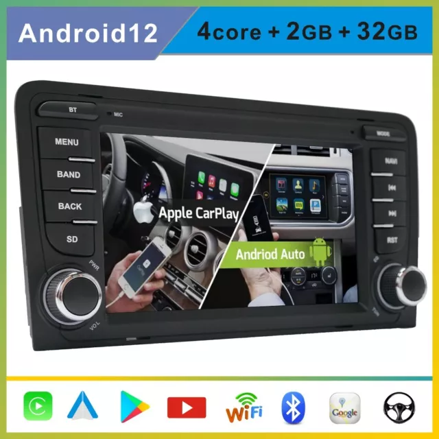 DAB+ CarPlay Stereo Radio GPS Sat RDS Navi Bluetooth Bose For Audi A3 RS3 8V 8P