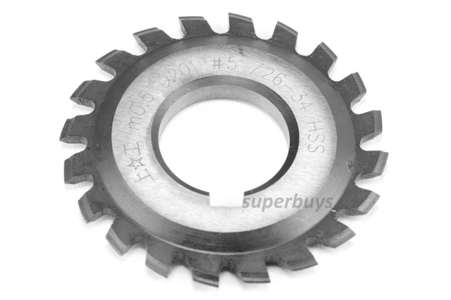 M0.5 NO.5 20 Degree HSS Involute Module Gear Cutter Rack Milling Lathe ...