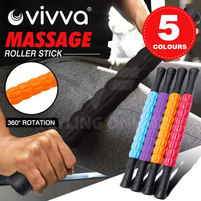 VIVVA Yoga Massage Roller Stick Point Sport Muscle Body Travel Massager Tool
