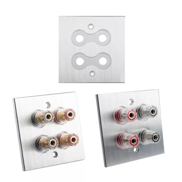 Wall Plate Banana Binding Post Wall Plate in Aluminum for Speakers Home Theater