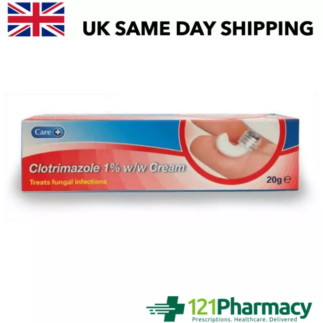 Clotrimazole Cream 1% - 20g - Thrush Nappy Rash Ringworm ATH CANESTEN EQUIVELENT