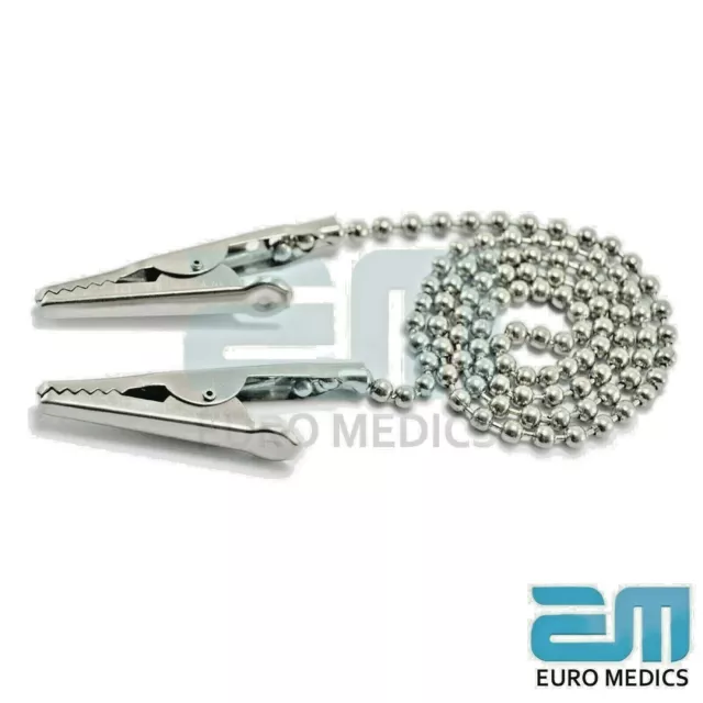 Napkin Holder Dental Bib Clips Ball Chain Flexible Chain Crocodile Clip SAVE £18