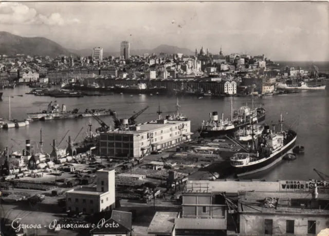 23-27042 - Genova - Panorama E Porto Viaggiata 1952