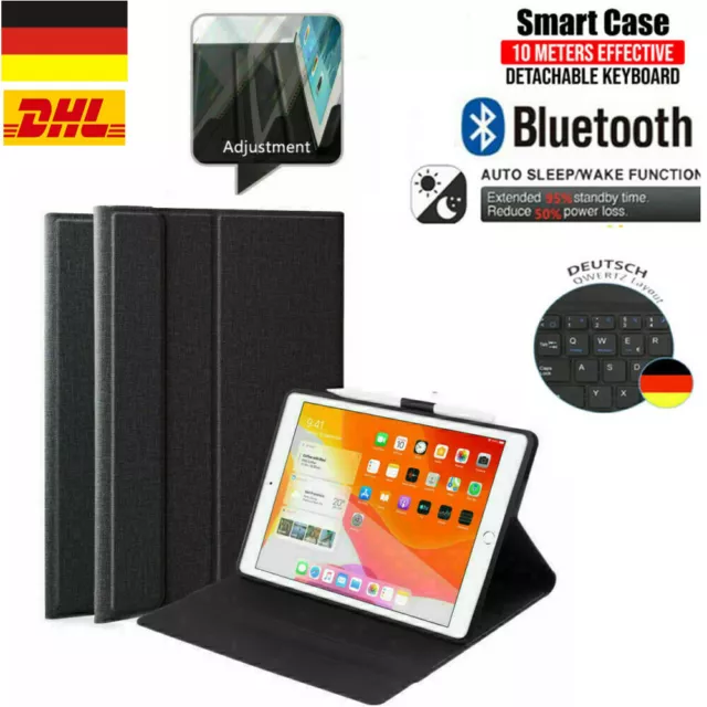 Für iPad 10.2 9th 8th 7th 2021 2020 DEUTSCHE Bluetooth Tastatur + Schutzhülle
