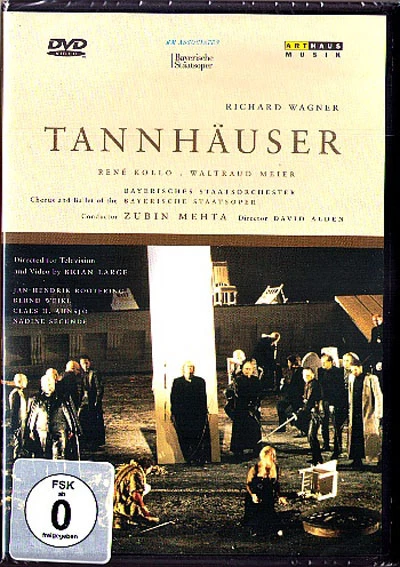 DVD: WAGNER: TANNHÄUSER Rene Kollo Waltraud Meier ZUBIN MEHTA Weikl Rootering