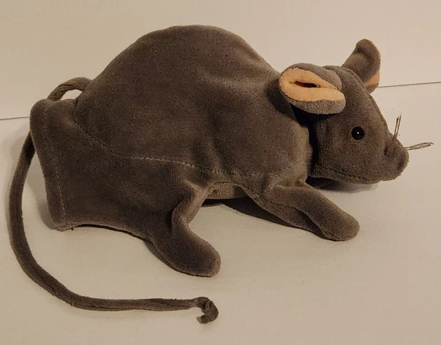 FOLKMANIS GRAY MOUSE Folktails Furry Folk 5 Finger Hand Puppet Rat