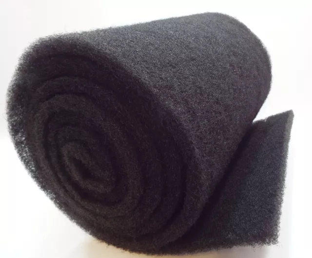 28" x 20' Bulk Roll Coarse Black Filter Media-1.25" thick-pond/aquarium-koi fish