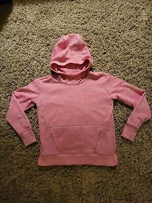 Athleta Girl Kickin It Funnel Neck Pink Hoodie Sweatshirt Size Medium 8-10 