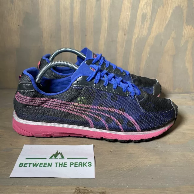 Puma Womens 7 FAAS 250 Black Blue Pink Running Athletic Sneakers Shoes Lace Up