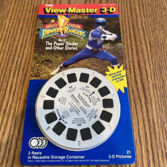 1994 TYCO View-master Mighty Morphin Power Rangers, 3 Reel Packet #4203