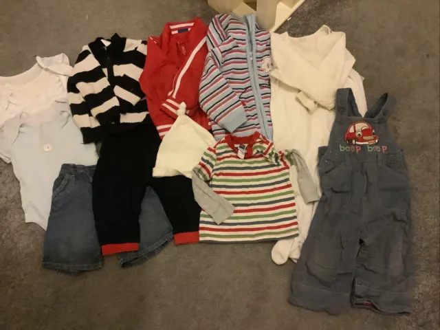 Baby Boys Clothes Clothing Bundle Size 9-12 Mths Jacket Vests Cardigan 14 Items