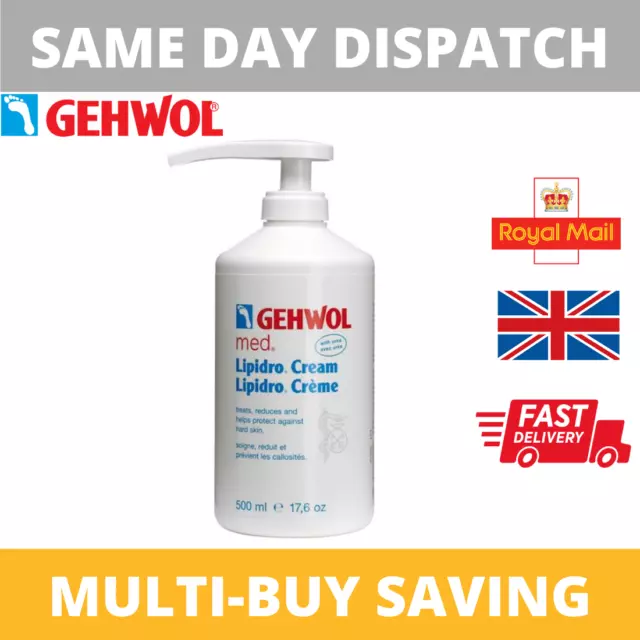 Gehwol Med Lipidro Foot Cream 500ml Dispenser | Sensitive Skin Intensive Care