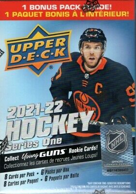 2021-22 Upper Deck Hockey Series One NHL Trading Cards Blaster Box Rookie Card?
