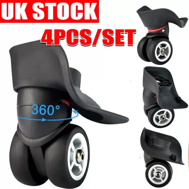 4 Pcs Replacement Luggage Wheel 360 Spare Swivel Suitcase Repairment Wheels HOT