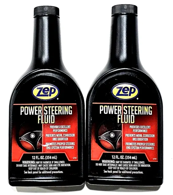 2 Bottles Zep Power Steering Fluid Excellent Performance 12oz