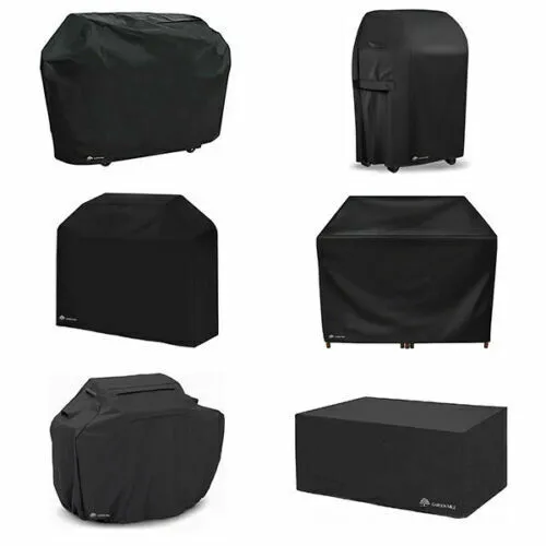 Garden Furniture Covers Waterproof Patio Outdoor Black Table Chair BBQ Cover Set