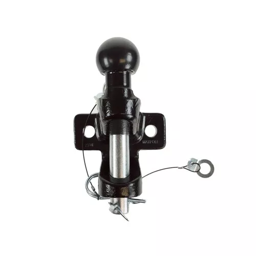 Black Tow Ball & Pin Hitch Jaw 50mm Towball 350kg Coupling ‘E’ approved Towing