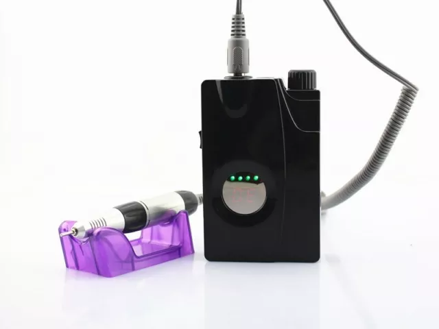 Portable Cordless Electric Nail Drill Salon Beauty - Black