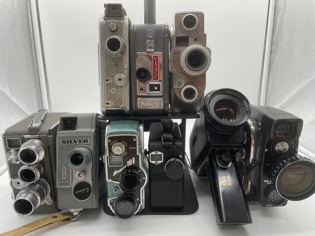 ¡Colección! ¡Coleccionista! 9x cámaras de película 8 mm / Meopta, Bauer, Nippon, Nizo