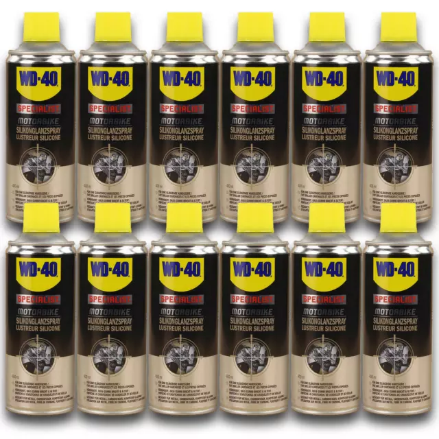 12x 400ml WD-40 Silikonglanzspray Specialist Motorbike Motorrad Series