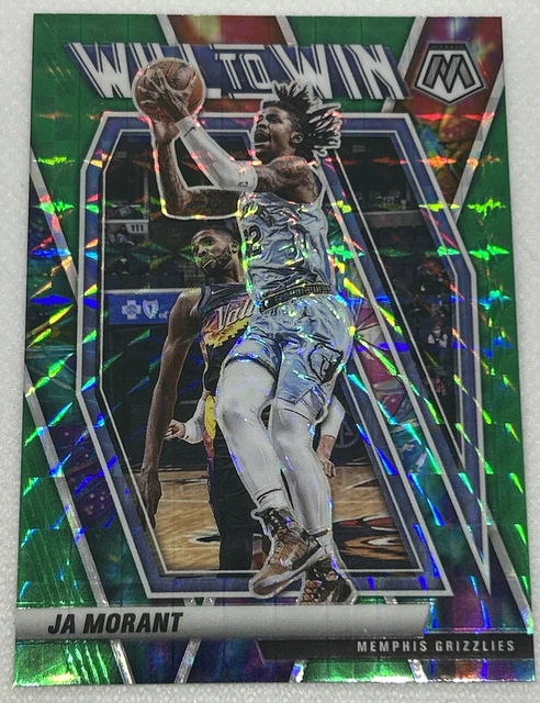 2020-21 Panini Mosaic Ja Morant Green Mosaic Prizm Will To Win #18 Grizzlies