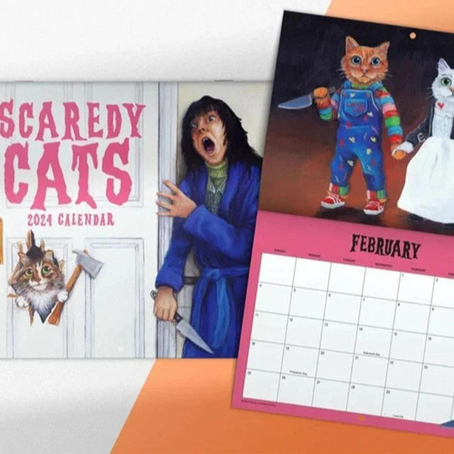 SCAREDY CATS 2024 Calendario mensile EUR 9,08 PicClick IT