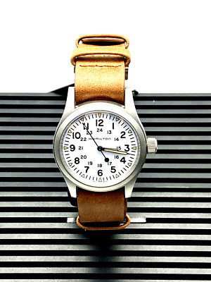 hamilton field mechanical white dial