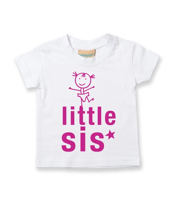 Maglietta Little Sis bambino bambino disponibile nelle taglie da 0-6 mesi a 14-15 anni