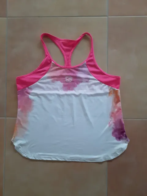 Bidi Badu Tennis Top Shirt Neu Weiss Pink GR XL  Damen Neuwertig