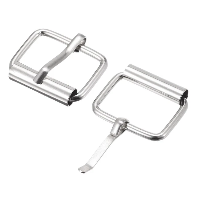 25mm(0,98") Metallo Rullo Fibbie per Cinture Borse Tracolle Argento Tono 10pz