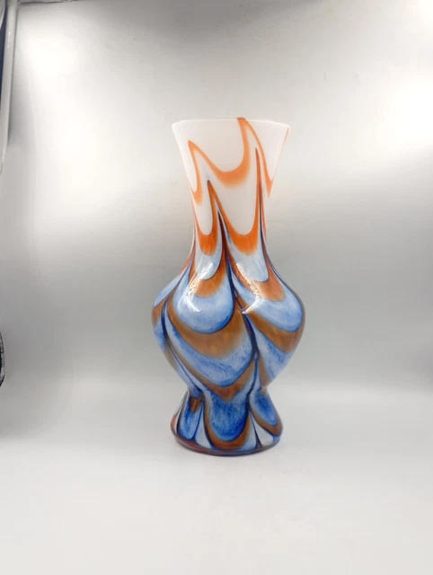 Vase Verre Marbré Opaline Murano Années 60 70 Carlo Moretti Space Age Design MCM Midcentury moderniste - Décoration